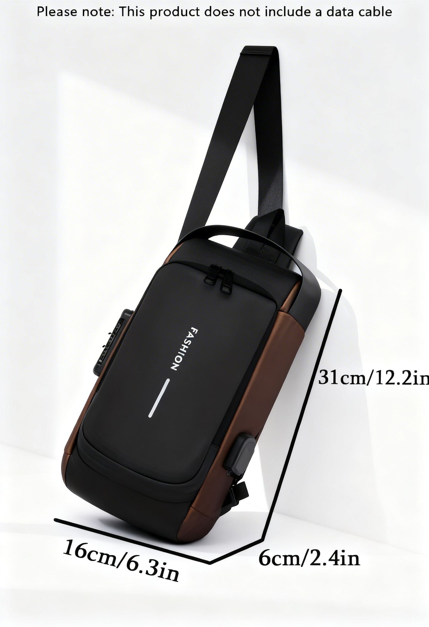 Anti-Theft Bag LockShield Carry — Password Lock Security Crossbody - Zipper and Hardware Close-Up