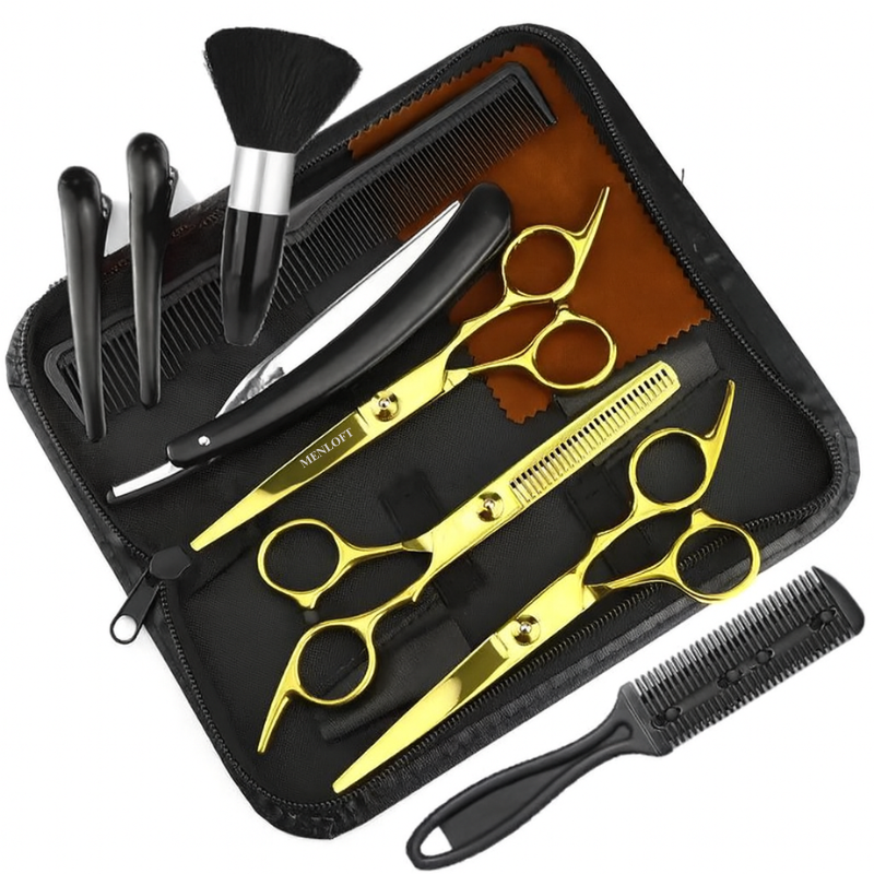 Men's Premium Hairdressing Scissors Set - 11pcs - Menloft