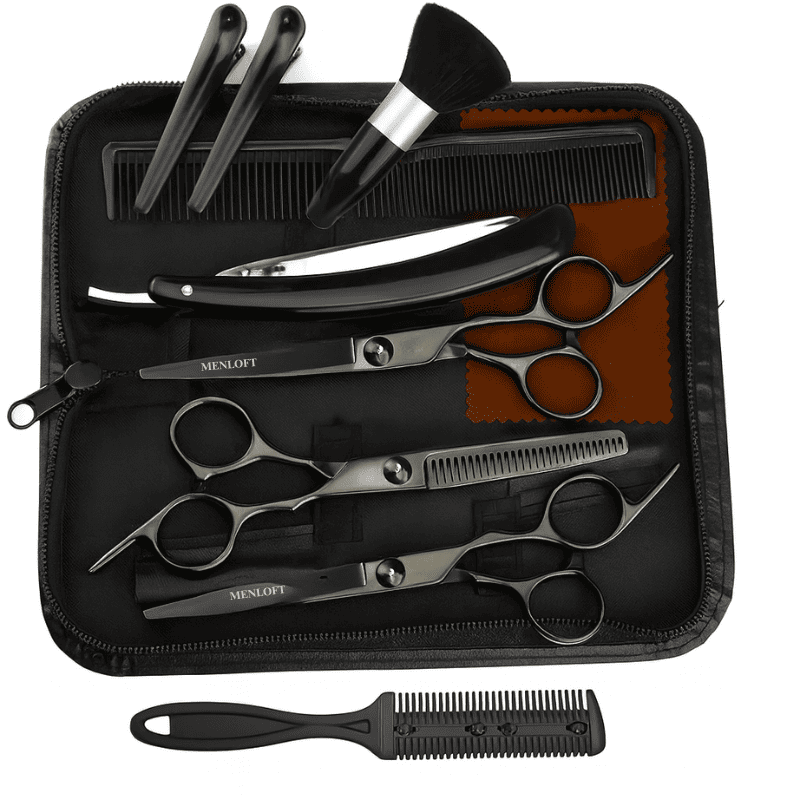 Men's Premium Hairdressing Scissors Set - 11pcs - Menloft