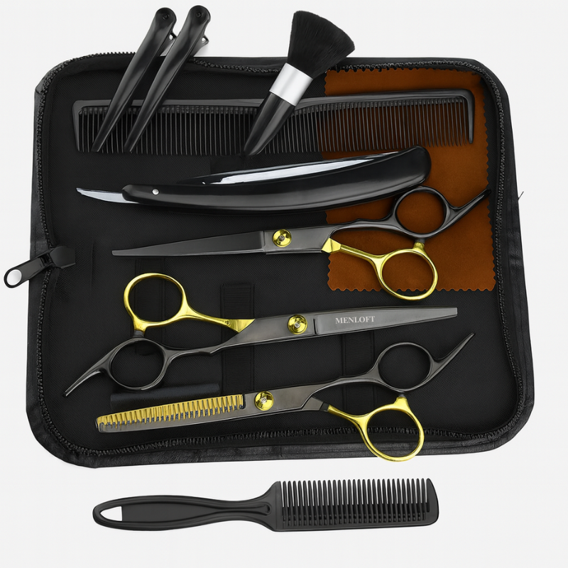Men's Premium Hairdressing Scissors Set - 11pcs - Menloft