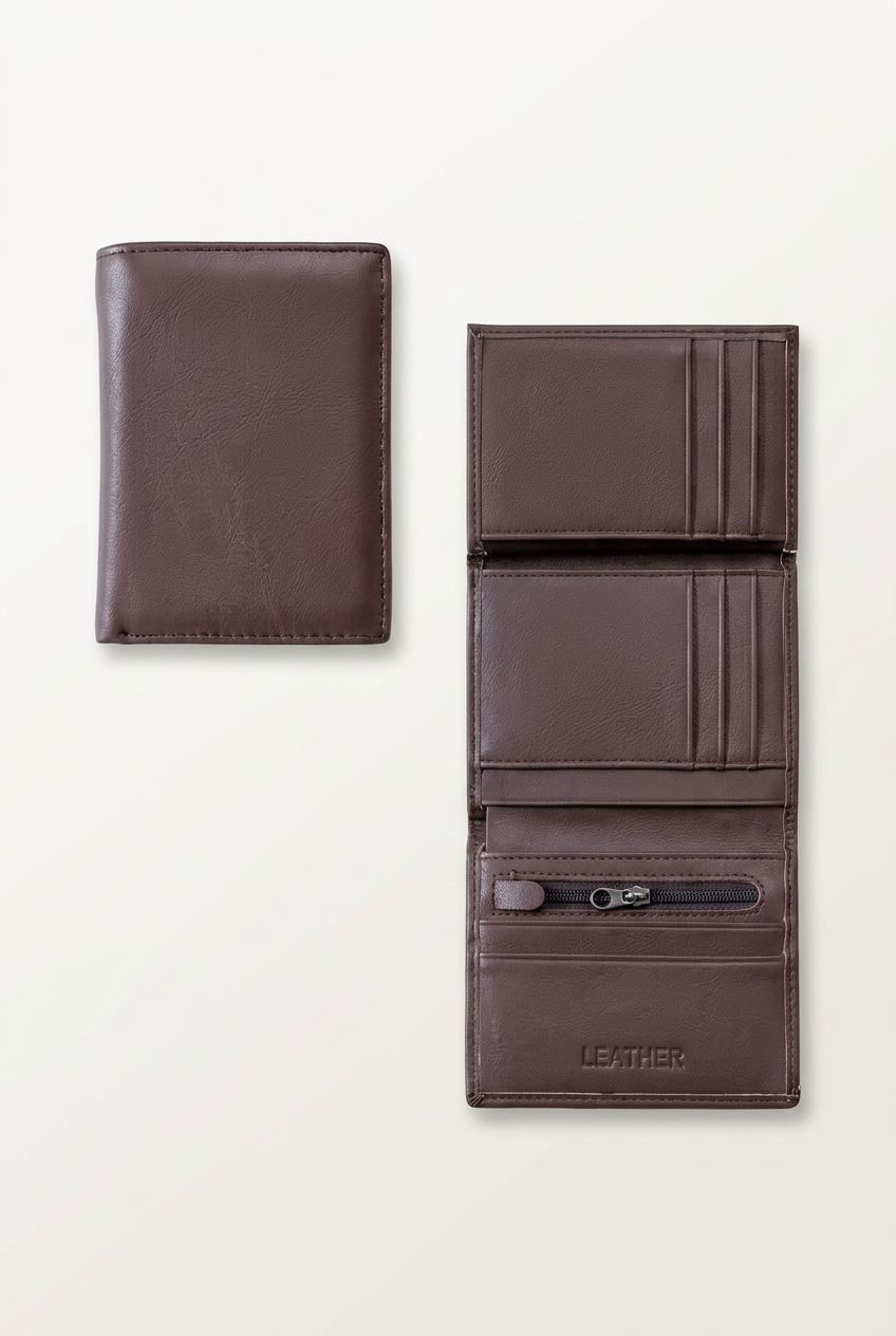 Elegant Vintage Leather Wallet for Modern Men | RFID Slim Leather... - Black - Men's Wallet