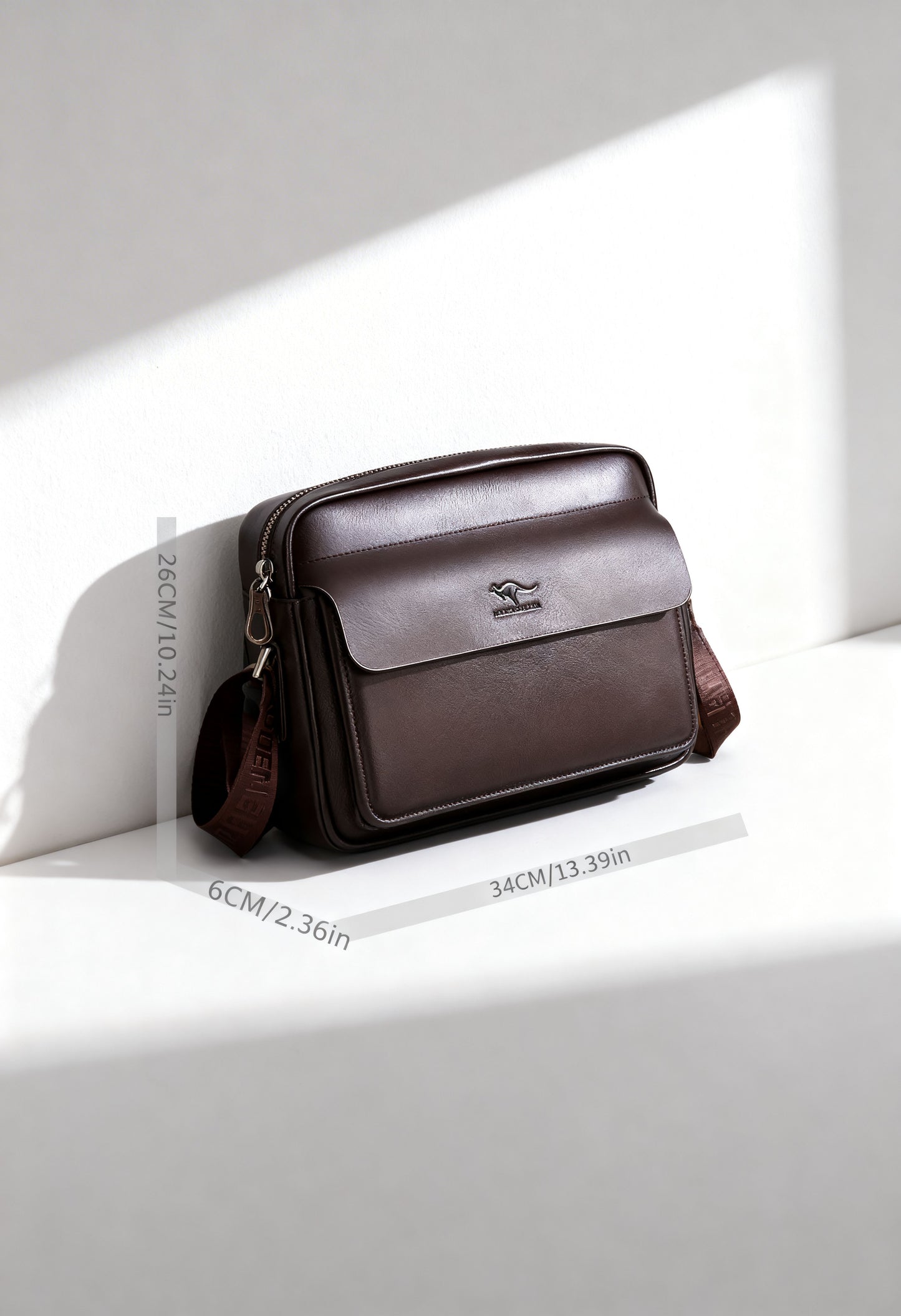 Sophisticated Men's Crossbody Business Bag - Side Profile Messenger Bag