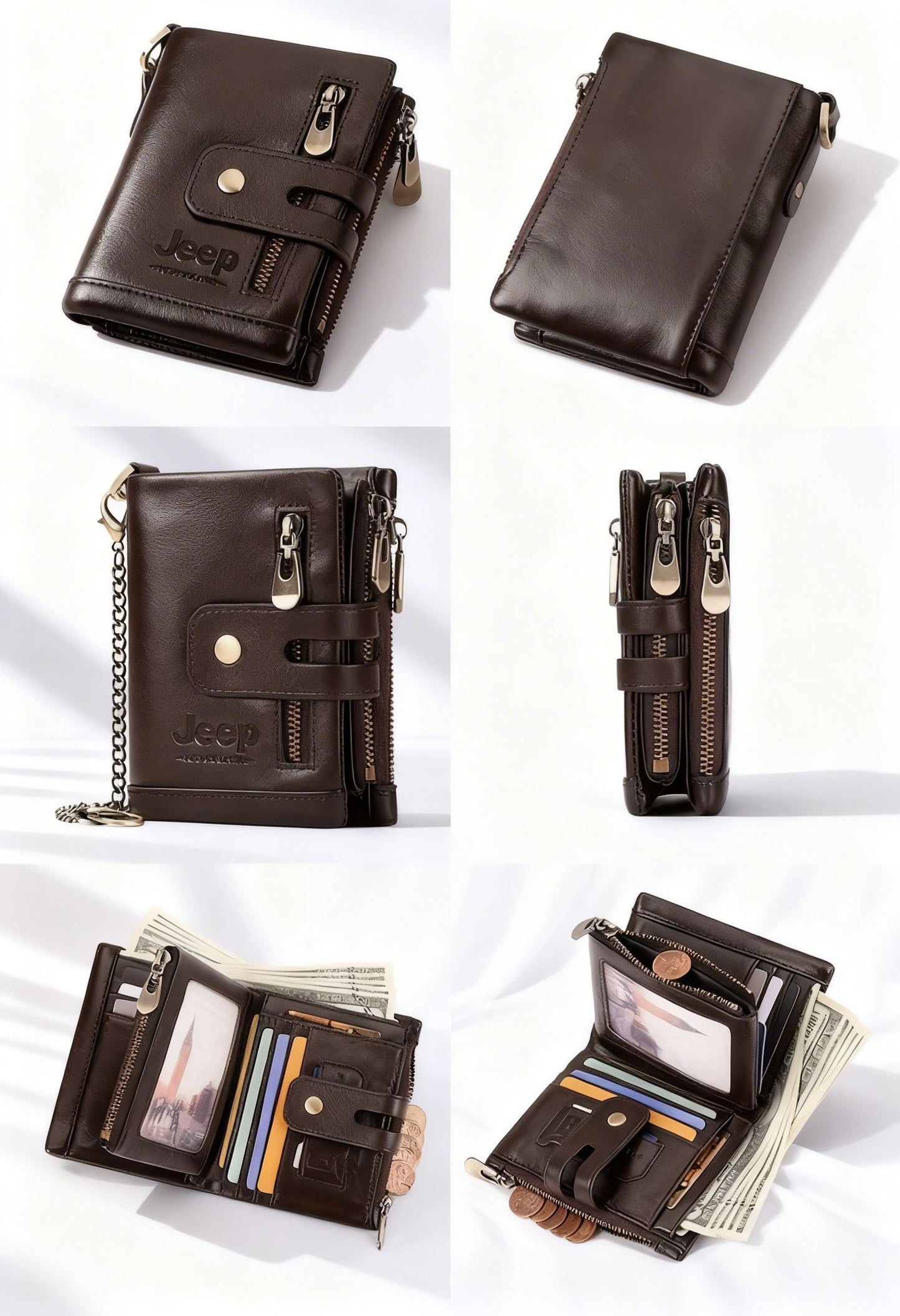 Luxury Wallet CommanderFold — Premium Leather RFID Blocking - Slim Profile Front Pocket Wallet
