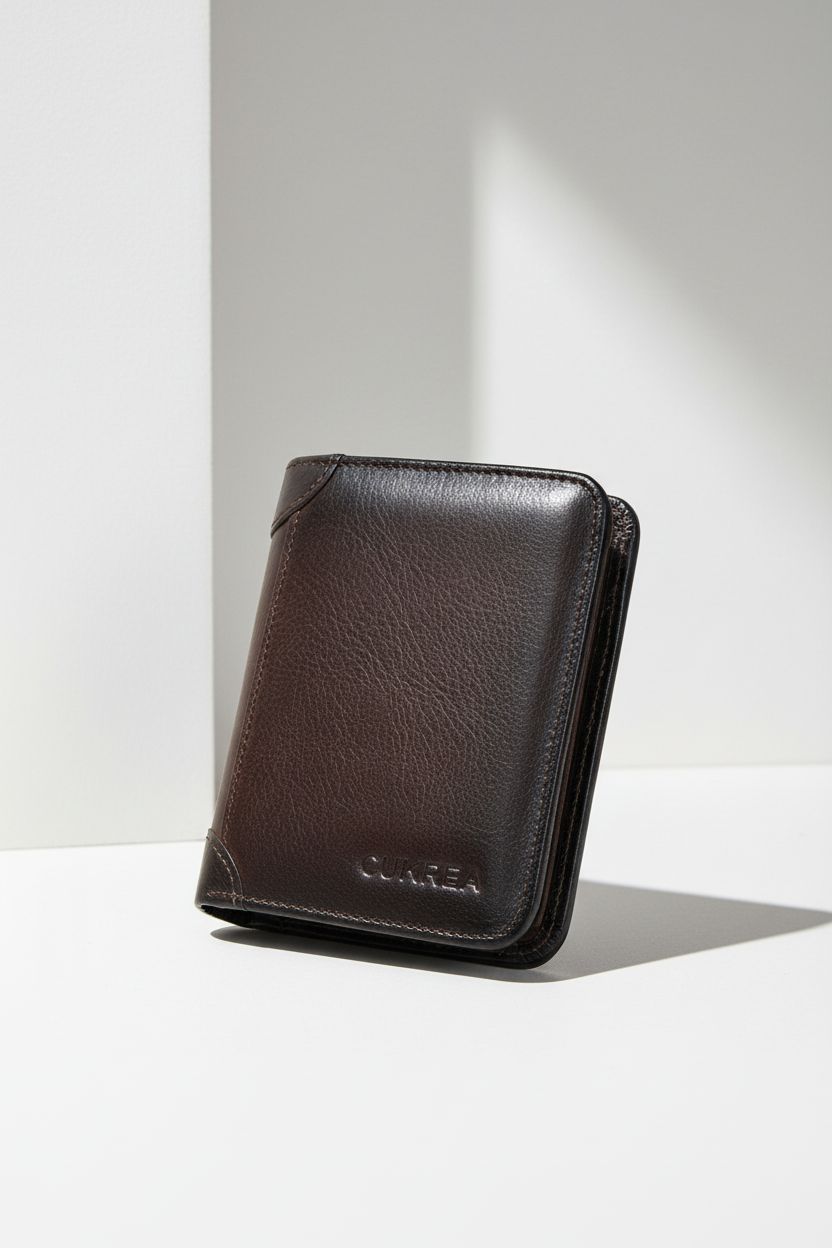 Bifold Wallet VintageHide — RFID Blocking Cowhide Leather - Card Slots and ID Window Detail