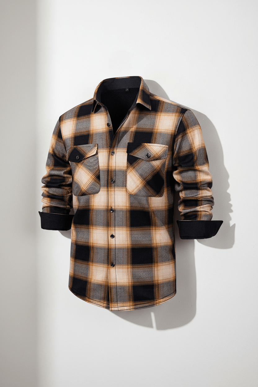 Men's Premium Plaid Flannel Shirt - Winter Warmth & Style - Menloft