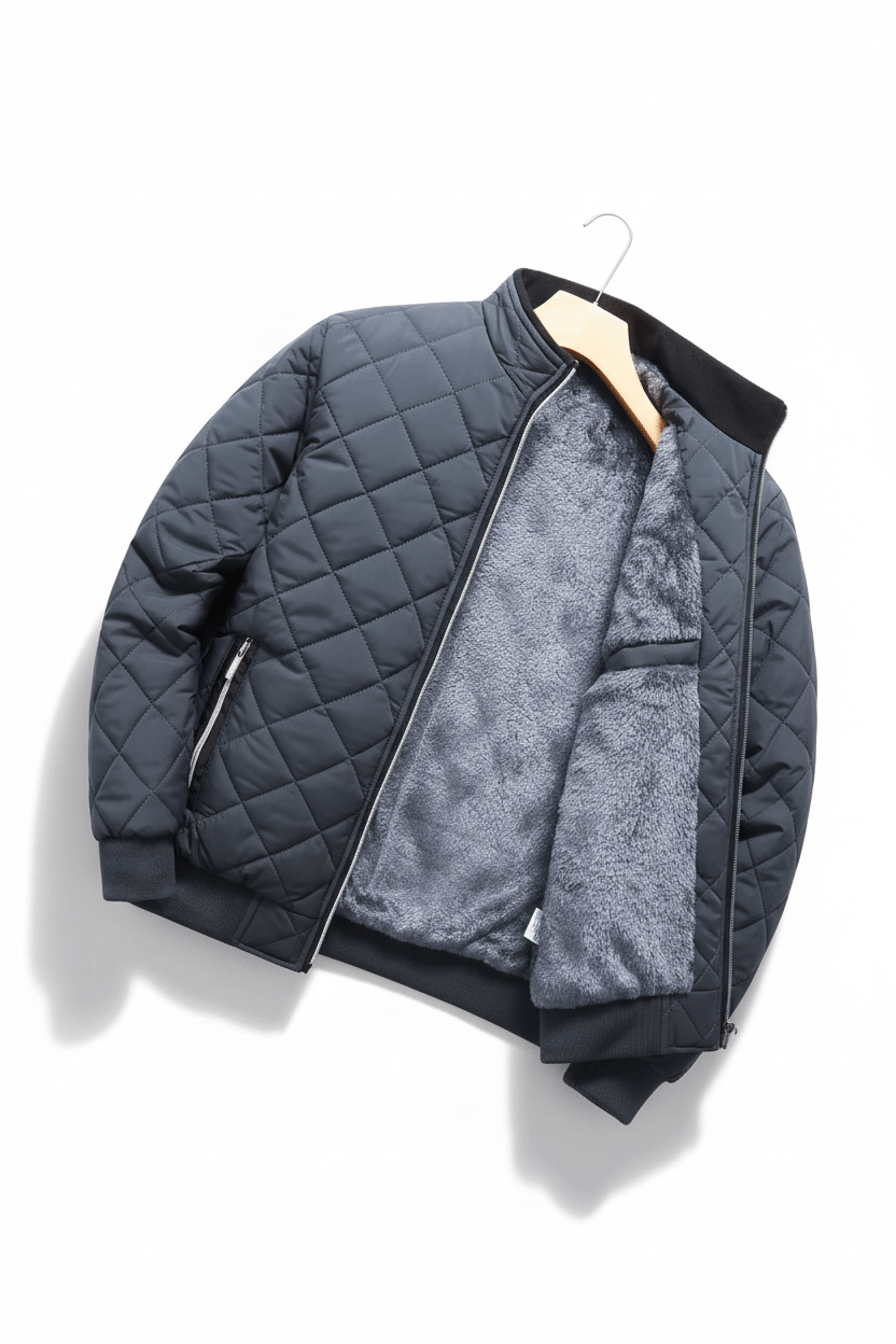 Men's Winter Stand Collar Quilted Jacket - Menloft