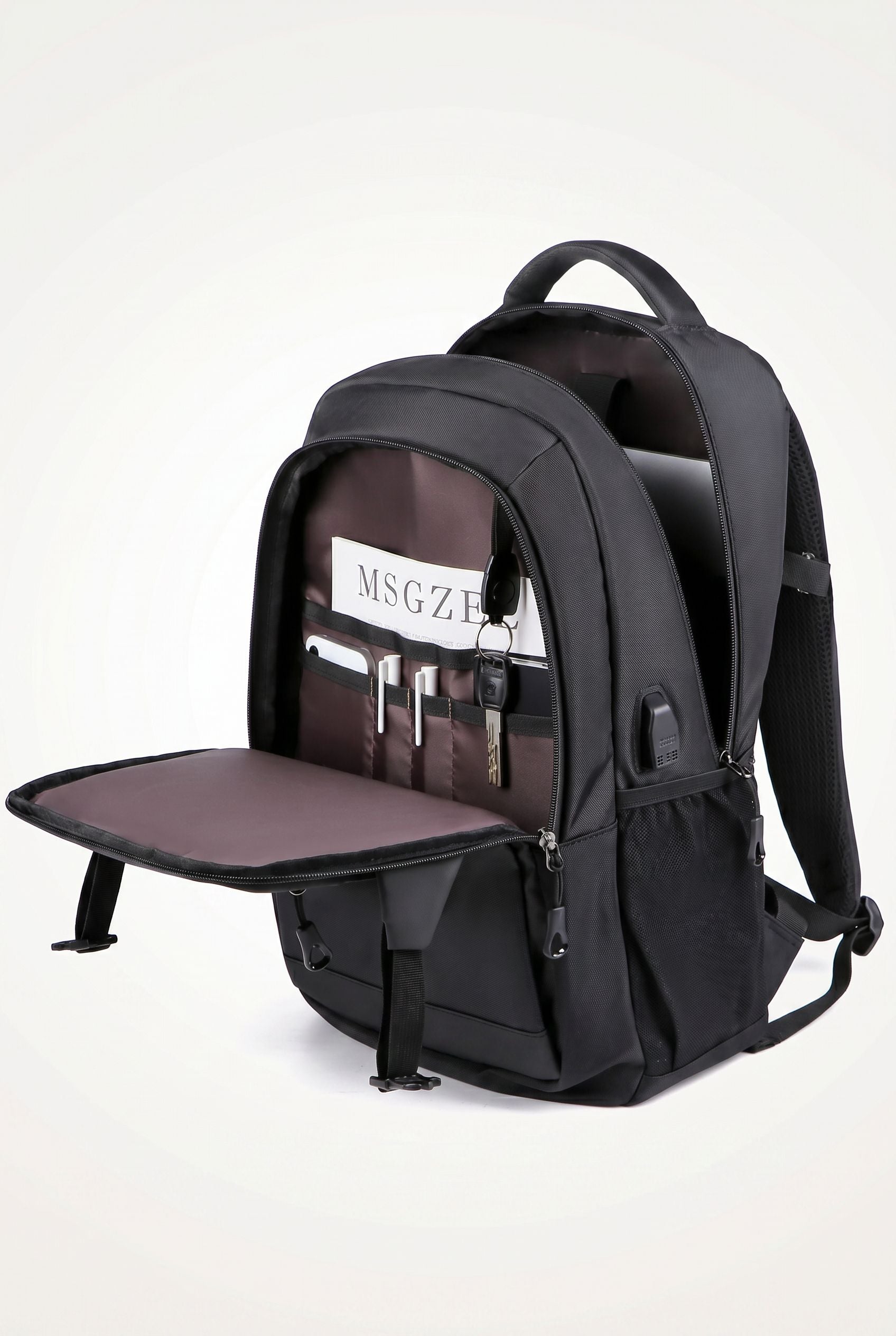 Menloft Backpack FlexPack Smart Travel – men's bag close-up texture | Premium materials