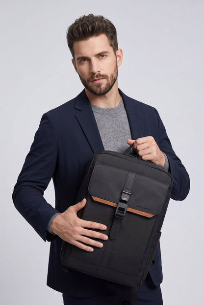 Menloft Backpack KnightVault Organized – men's bag front view | Premium quality