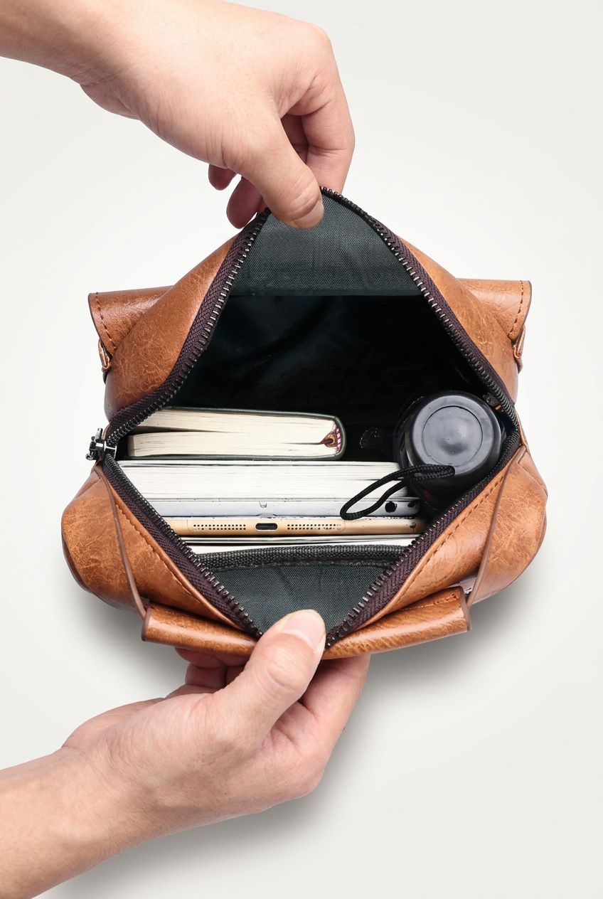 Menloft Briefcase ExecuCarry Versatile – men's bag side view | Slim & Minimalist