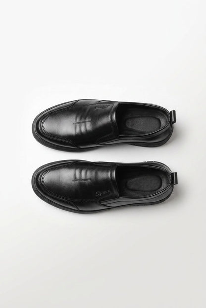 Classic Men's Leather Shoes New Black Soft Bottom Anti Slip and Breath Shoes Low-top Business Casual Loafers Formal Men's Shoes