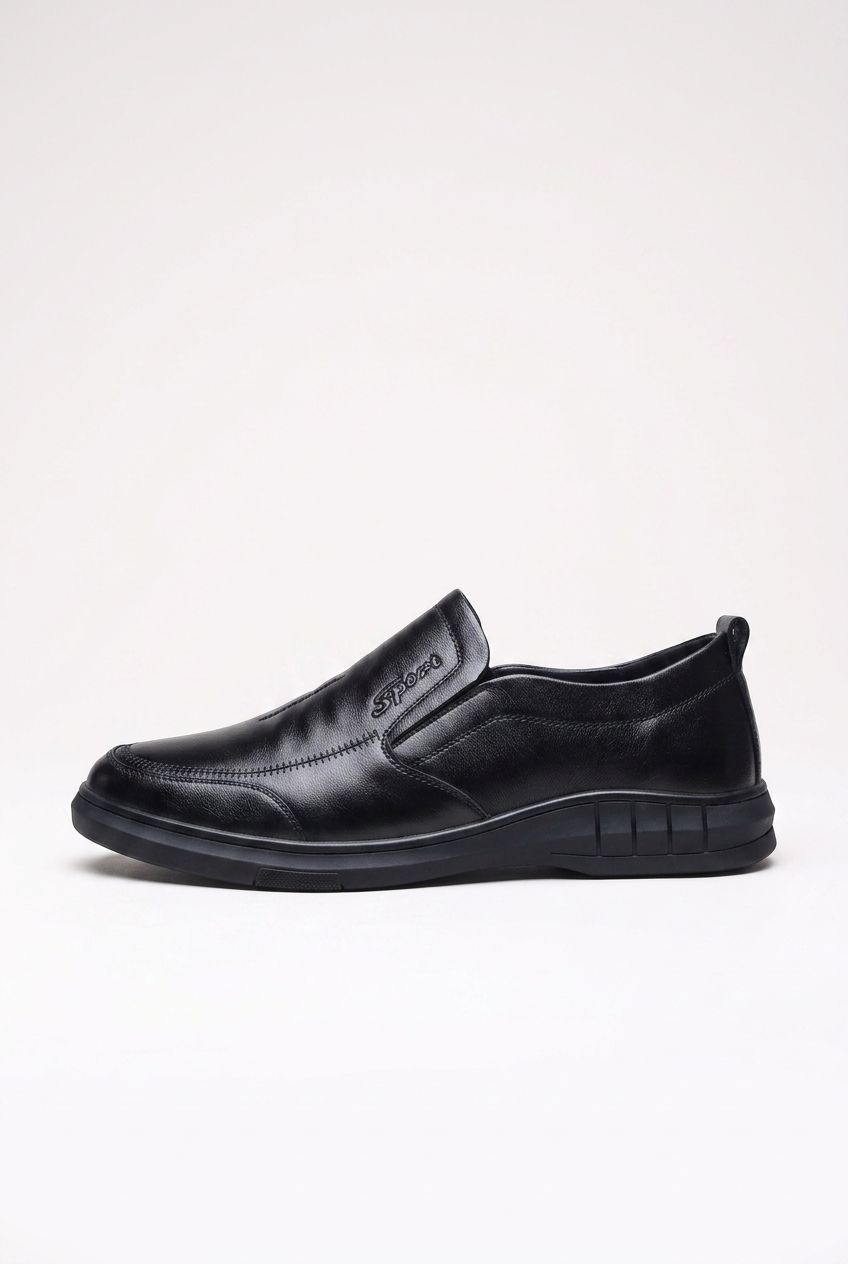 Classic Men's Leather Shoes New Black Soft Bottom Anti Slip and Breath Shoes Low-top Business Casual Loafers Formal Men's Shoes