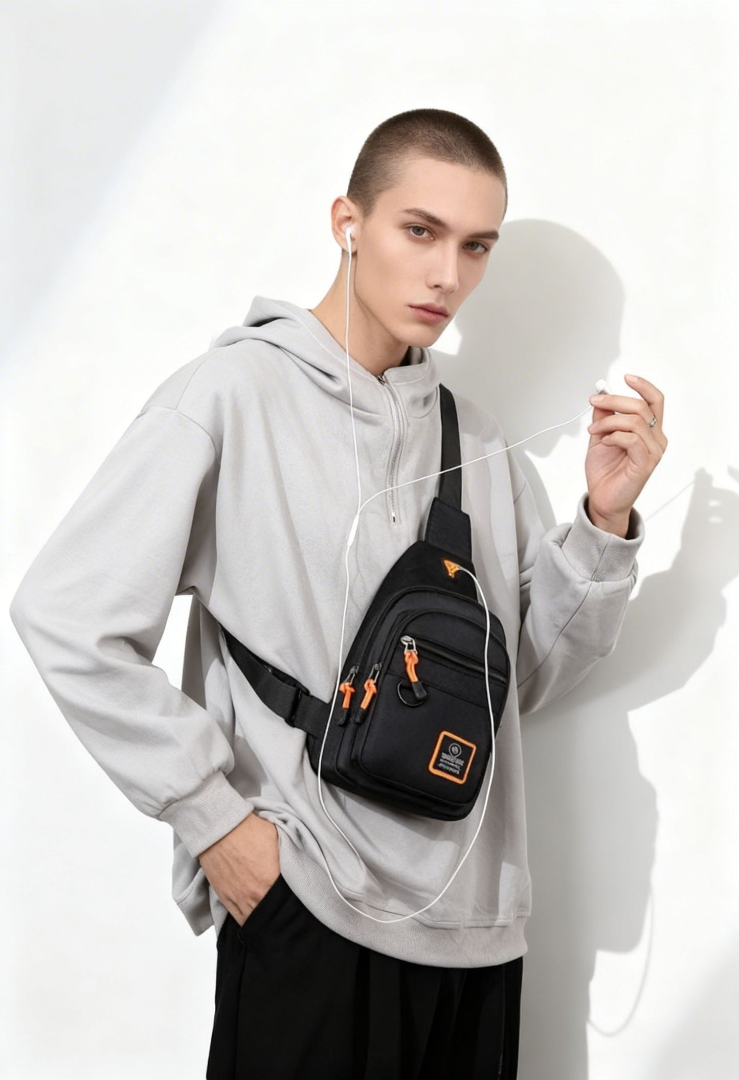 Crossbody Bag Fashion — Waterproof Leather Shoulder Bag - Shoulder Bag Front View