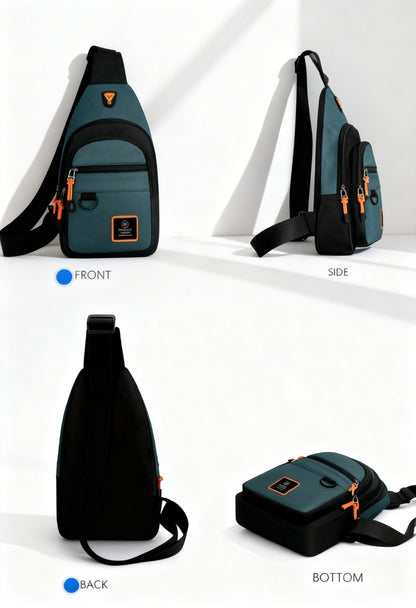 Crossbody Bag Fashion — Waterproof Leather Shoulder Bag - Back Panel Anti-Theft Pocket