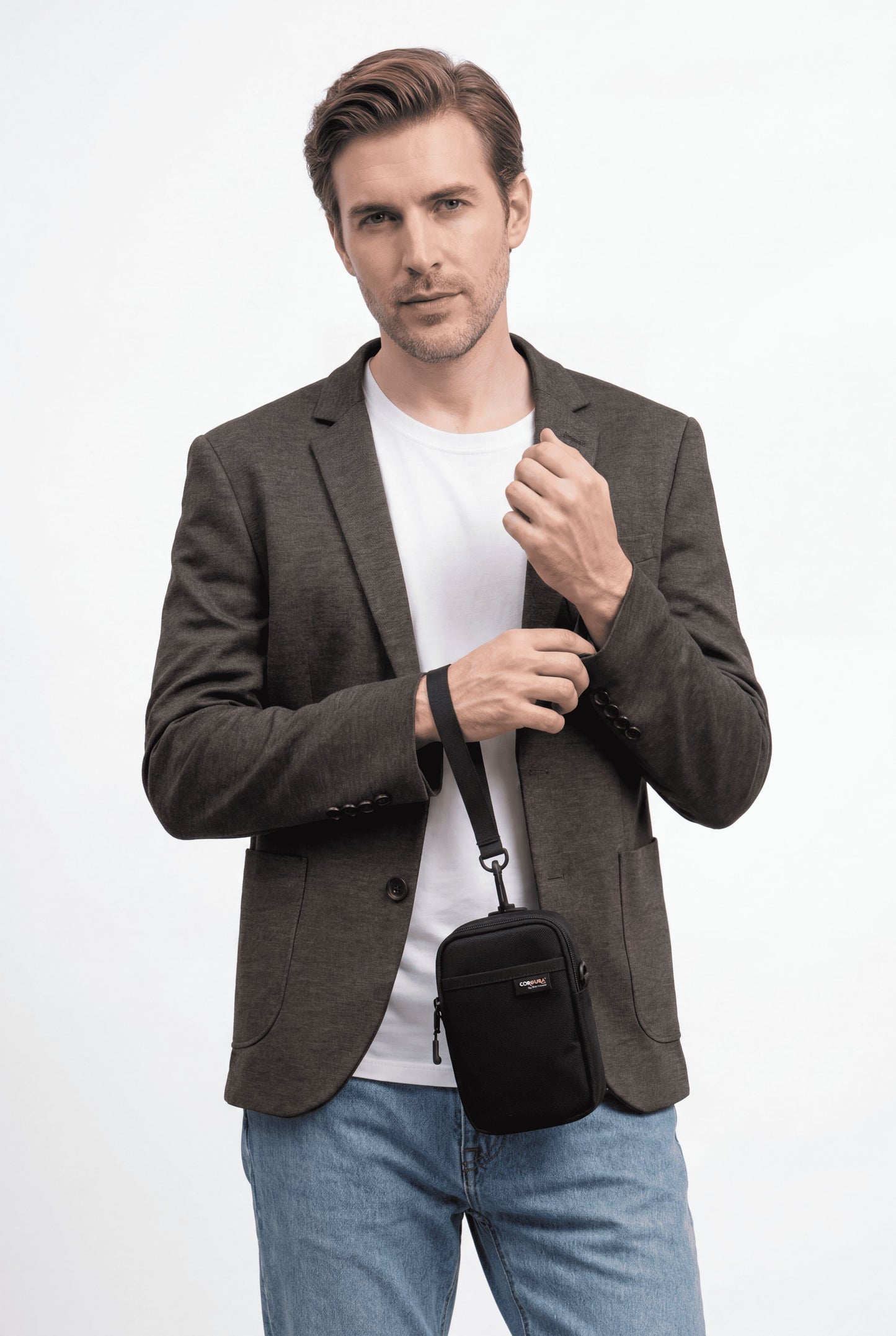 Menloft Crossbody NomadCore Cordura – men's bag front view | Premium quality