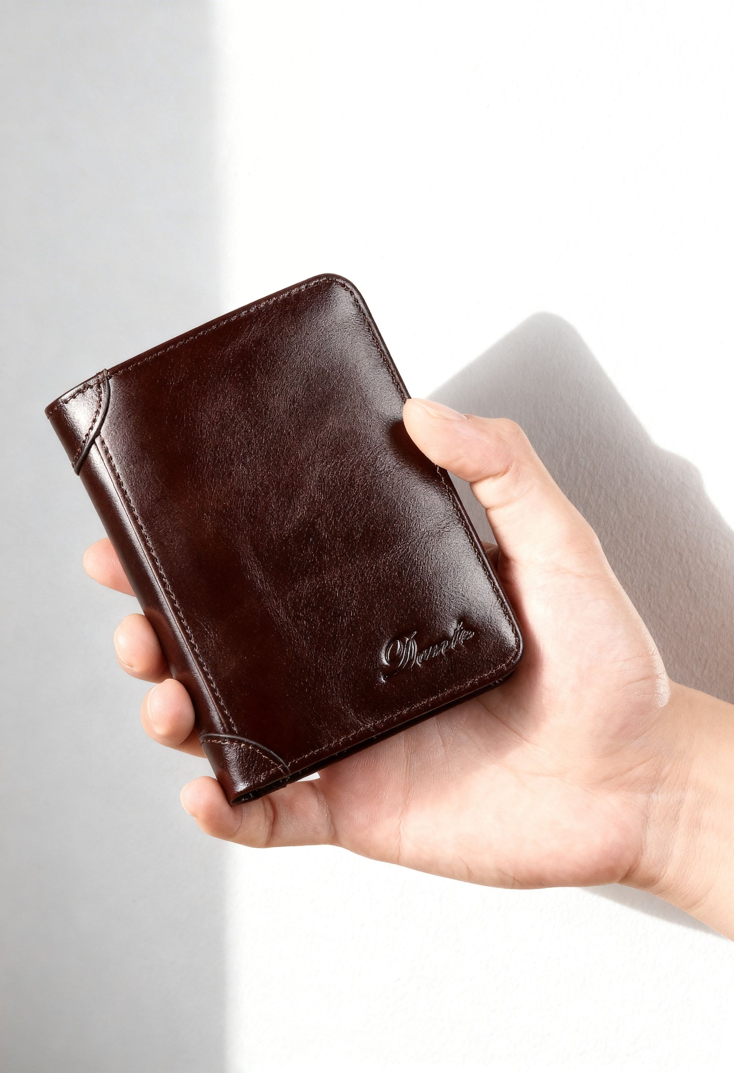 DANTE Men's Luxury RFID Blocking Leather Wallet - Brown - Men's Wallet