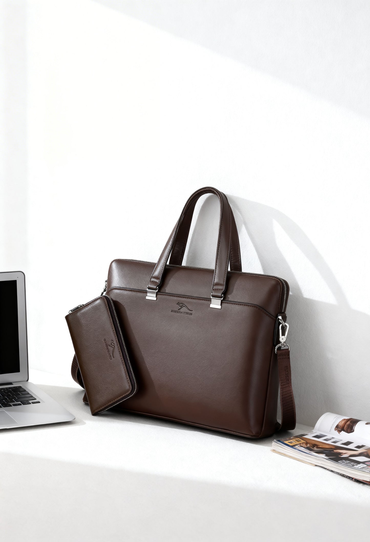Elegant 2pcs Men's Business Bag Set with Wallet - RFID Blocking Technology Detail