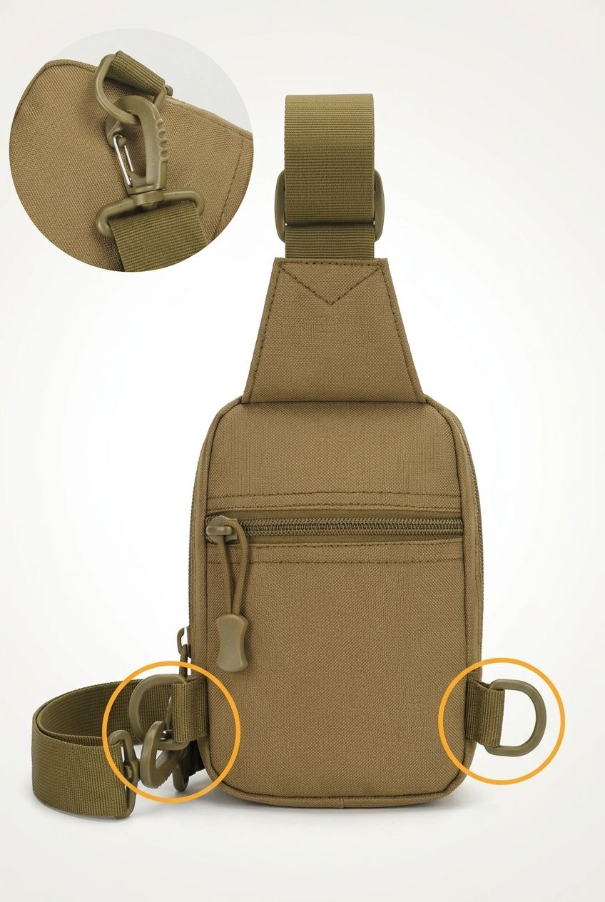 Taktische Brusttasche Militär Trekkingrucksack EDC Sporttasche Umhängetasche Crossbody Pack Sturmtasche für Wandern Radfahren Camping