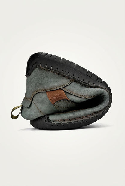 Handmade Leather Men Shoes Casual Slip On Loafers Breathable Leather Shoes Men Flats Fashion Moccasins Tooling Shoes Plus Size