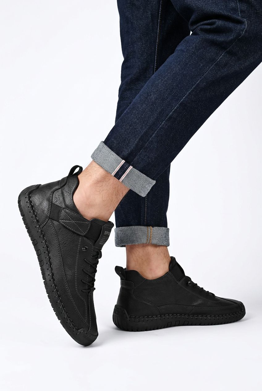 Handmade Leather Men Shoes Casual Slip On Loafers Breathable Leather Shoes Men Flats Fashion Moccasins Tooling Shoes Plus Size