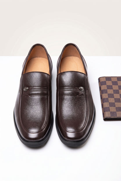 Leather Men Formal Shoes Luxury Brand 2023 Men's Loafers Dress Moccasins Breathable Slip on Black Driving Shoes Plus Size 