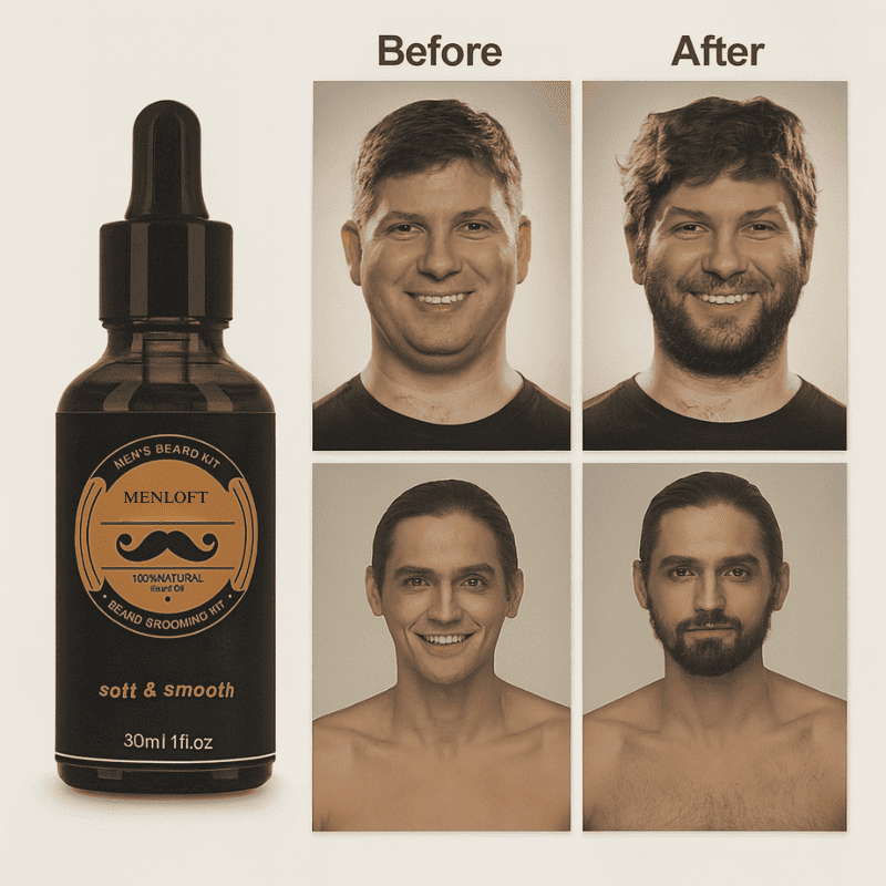 Exquisite Beard Growth & Care Kit for Men - Menloft