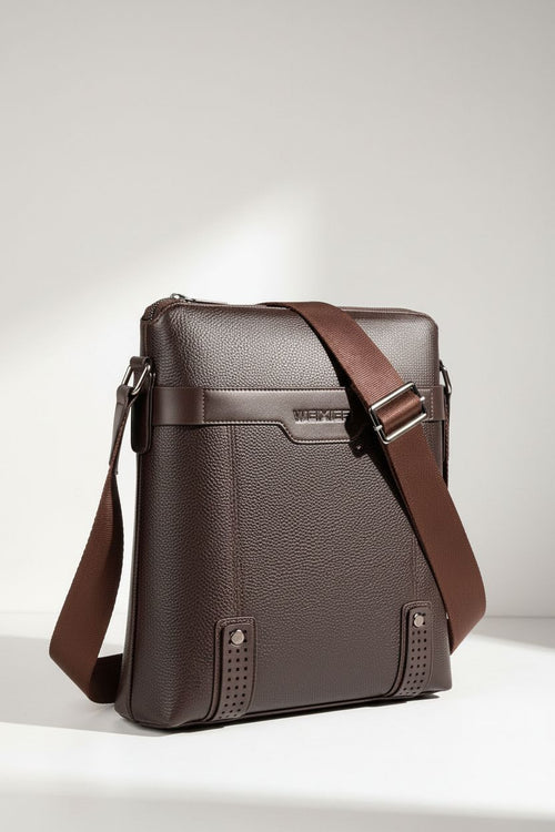 Men's Premium Crossbody Shoulder Bag - Black Bag - Men's Bag