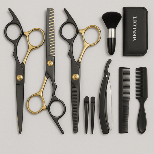 Men's Premium Hairdressing Scissors Set - 11pcs - Menloft