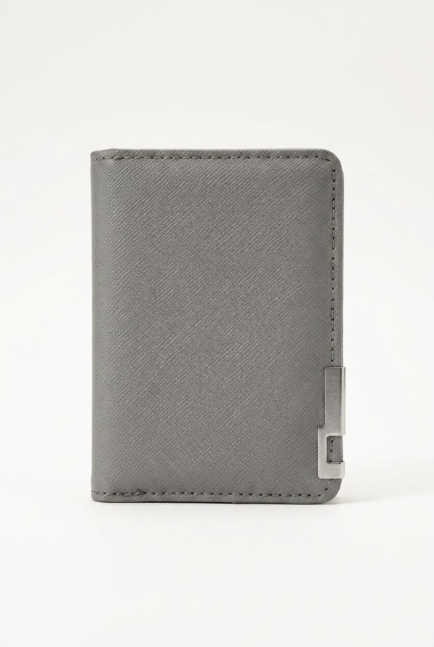Men's Slim Leather Card Holder AuraFold – Elegant Minimalist Wallet Side Profile