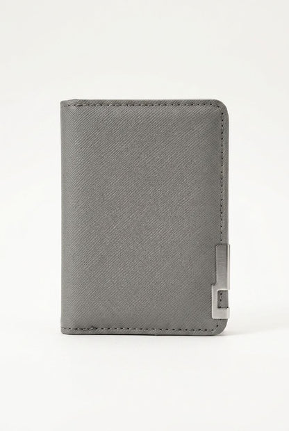 Men's Slim Leather Card Holder AuraFold – Elegant Minimalist Wallet Side Profile
