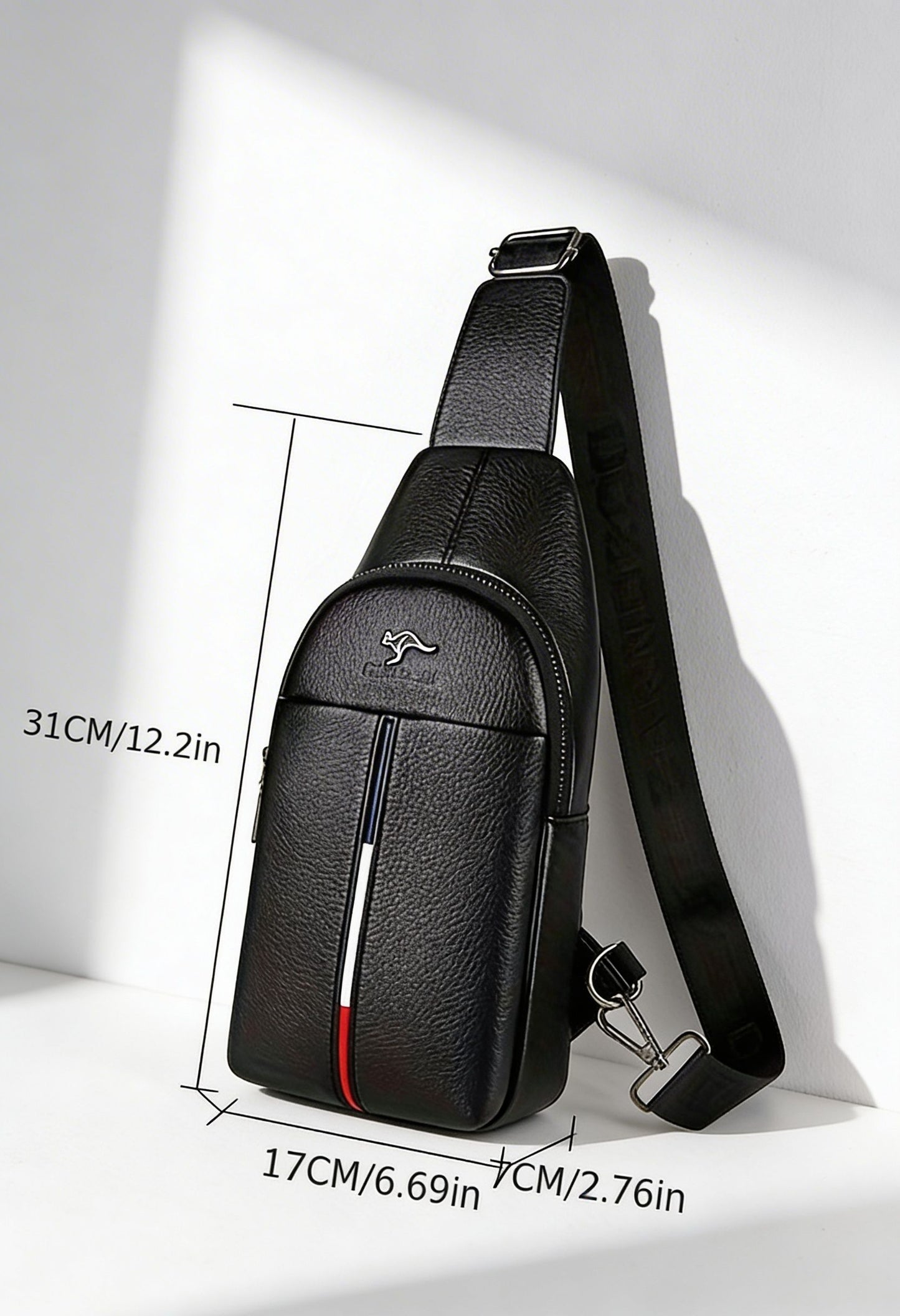 Men's Chest Bag, Casual Shoulder Bag, Multi-functional Crossbody Bag, Biker-style Small Backpack, Trendy Brand Crossbody Bag, Fashionable Chest Sling Bag