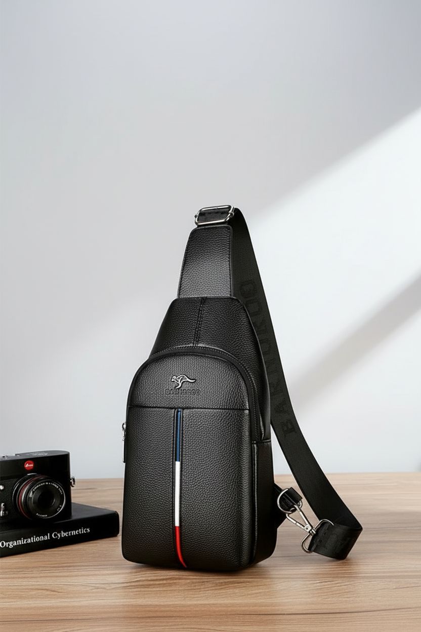 Men's Chest Bag, Casual Shoulder Bag, Multi-functional Crossbody Bag, Biker-style Small Backpack, Trendy Brand Crossbody Bag, Fashionable Chest Sling Bag