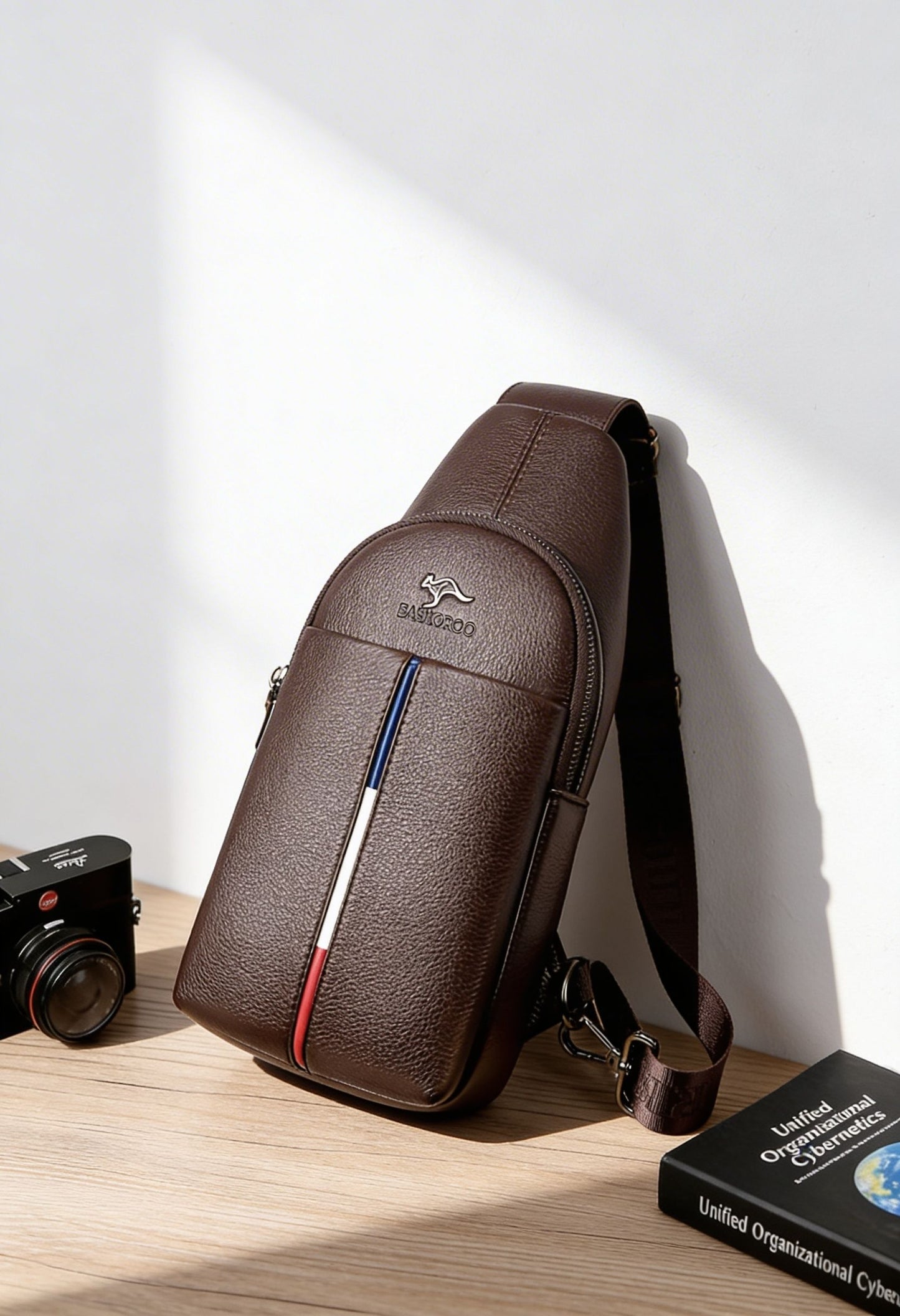 Men's Chest Bag, Casual Shoulder Bag, Multi-functional Crossbody Bag, Biker-style Small Backpack, Trendy Brand Crossbody Bag, Fashionable Chest Sling Bag