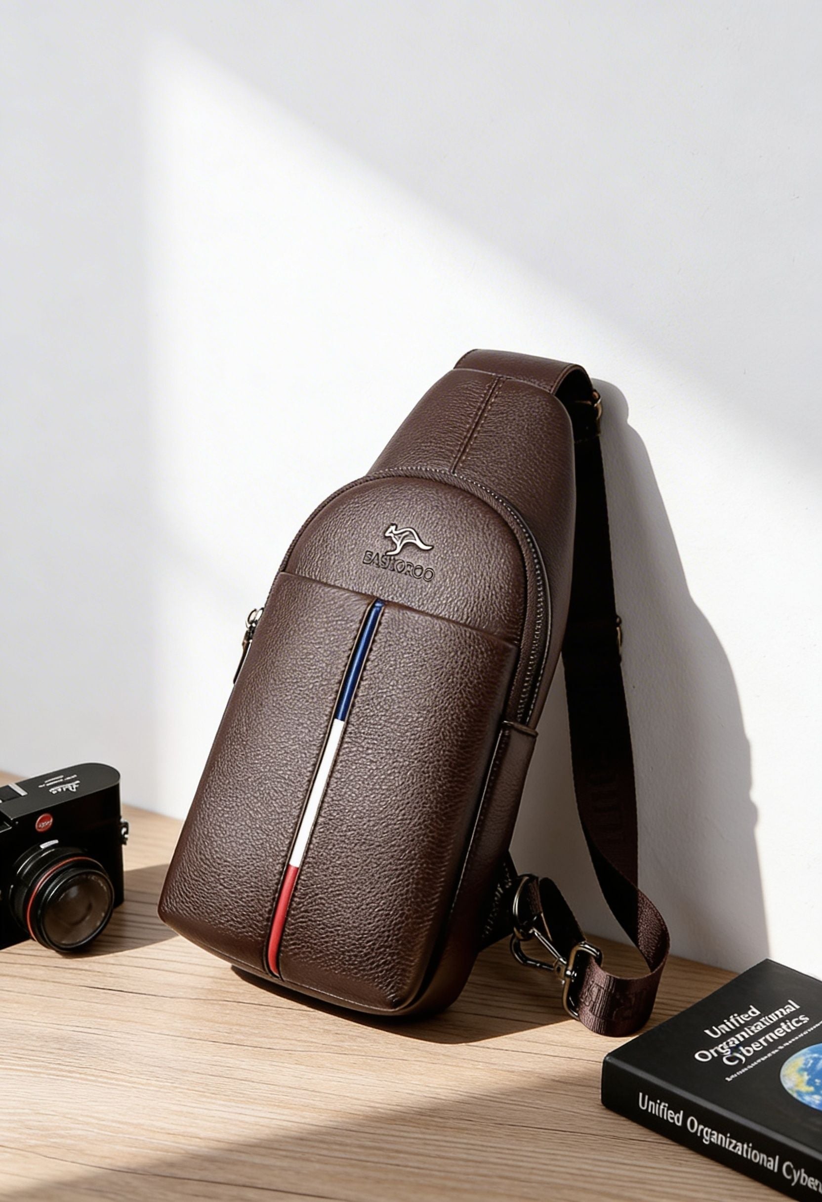 Men's Chest Bag, Casual Shoulder Bag, Multi-functional Crossbody Bag, Biker-style Small Backpack, Trendy Brand Crossbody Bag, Fashionable Chest Sling Bag