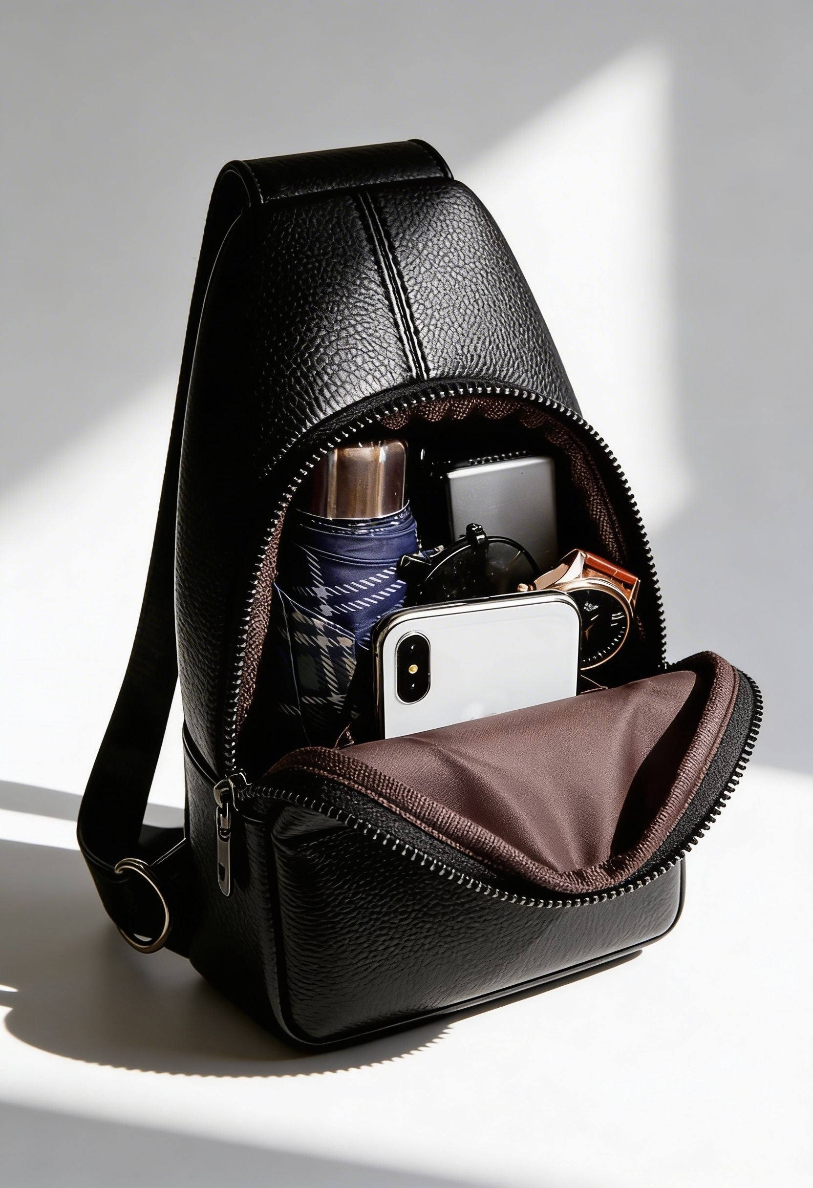 Men's Chest Bag, Casual Shoulder Bag, Multi-functional Crossbody Bag, Biker-style Small Backpack, Trendy Brand Crossbody Bag, Fashionable Chest Sling Bag