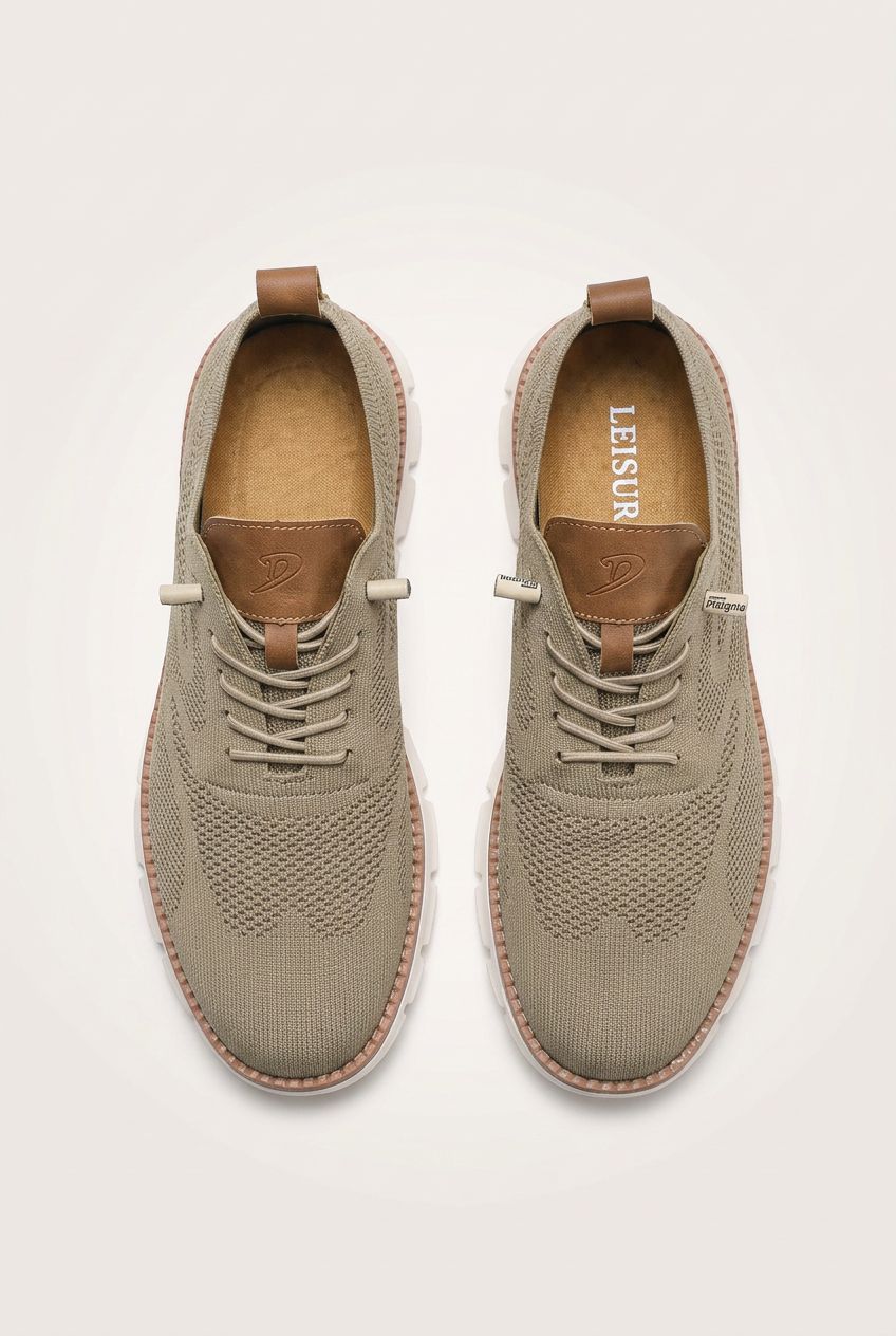 New men's large-sized casual shoes - Fly-Weave mesh breathable sports shoes, lightweight and slip-resistant men's shoes