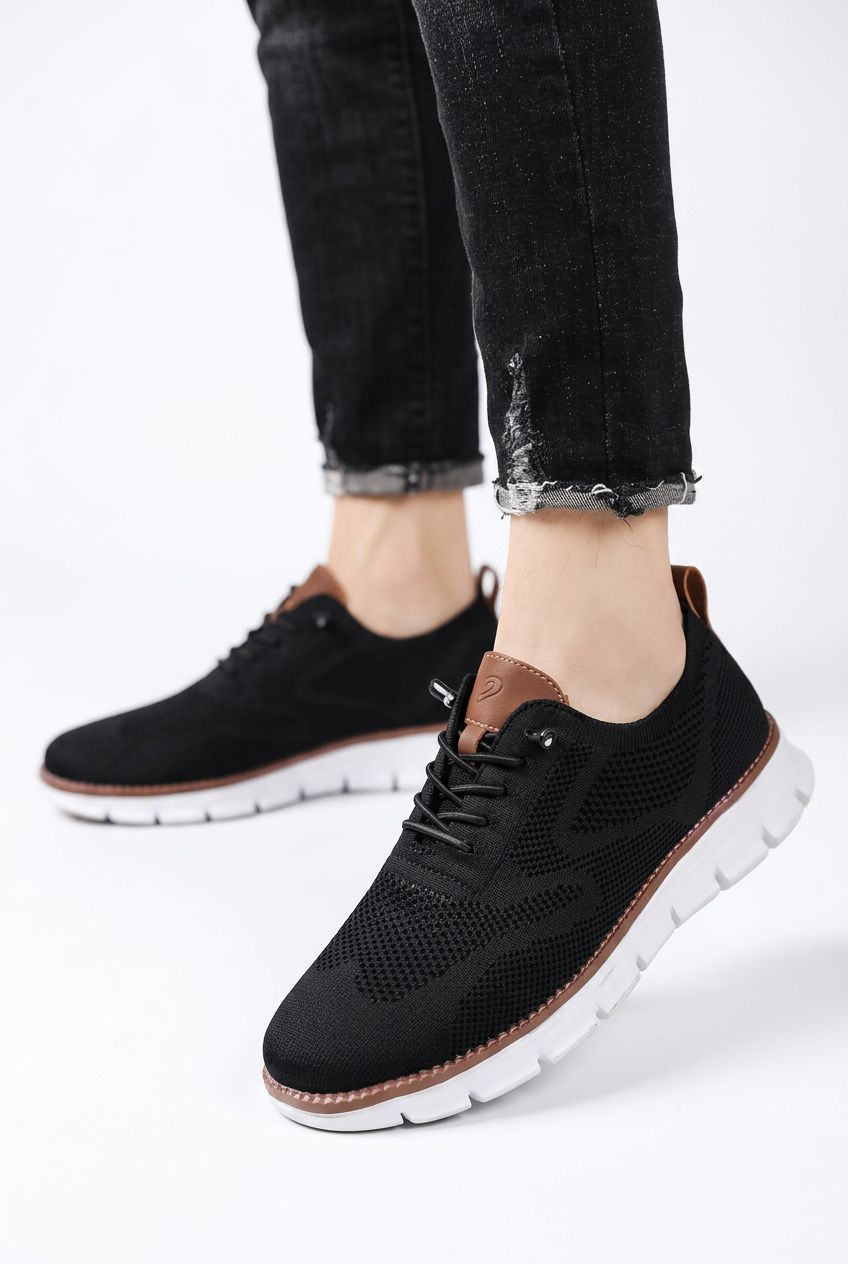 New men's large-sized casual shoes - Fly-Weave mesh breathable sports shoes, lightweight and slip-resistant men's shoes