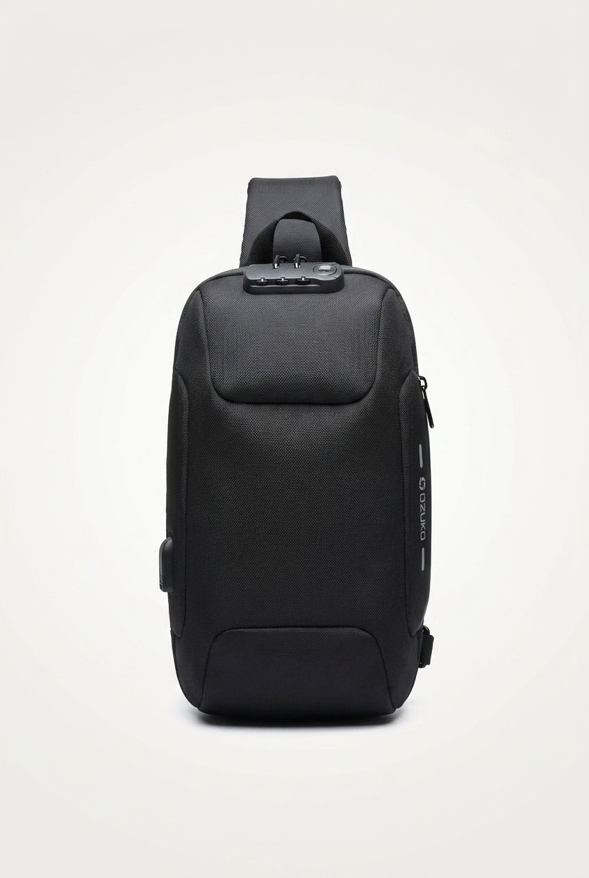 OZUKO anti-theft sling bag waterproof crossbody chest bag men