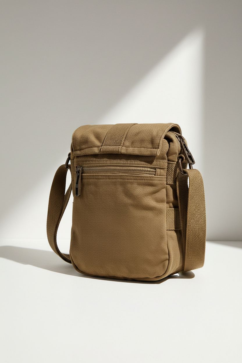 Satchel Bag CanvasSatch — Casual Messenger Shoulder Bag - Adjustable Strap Detail