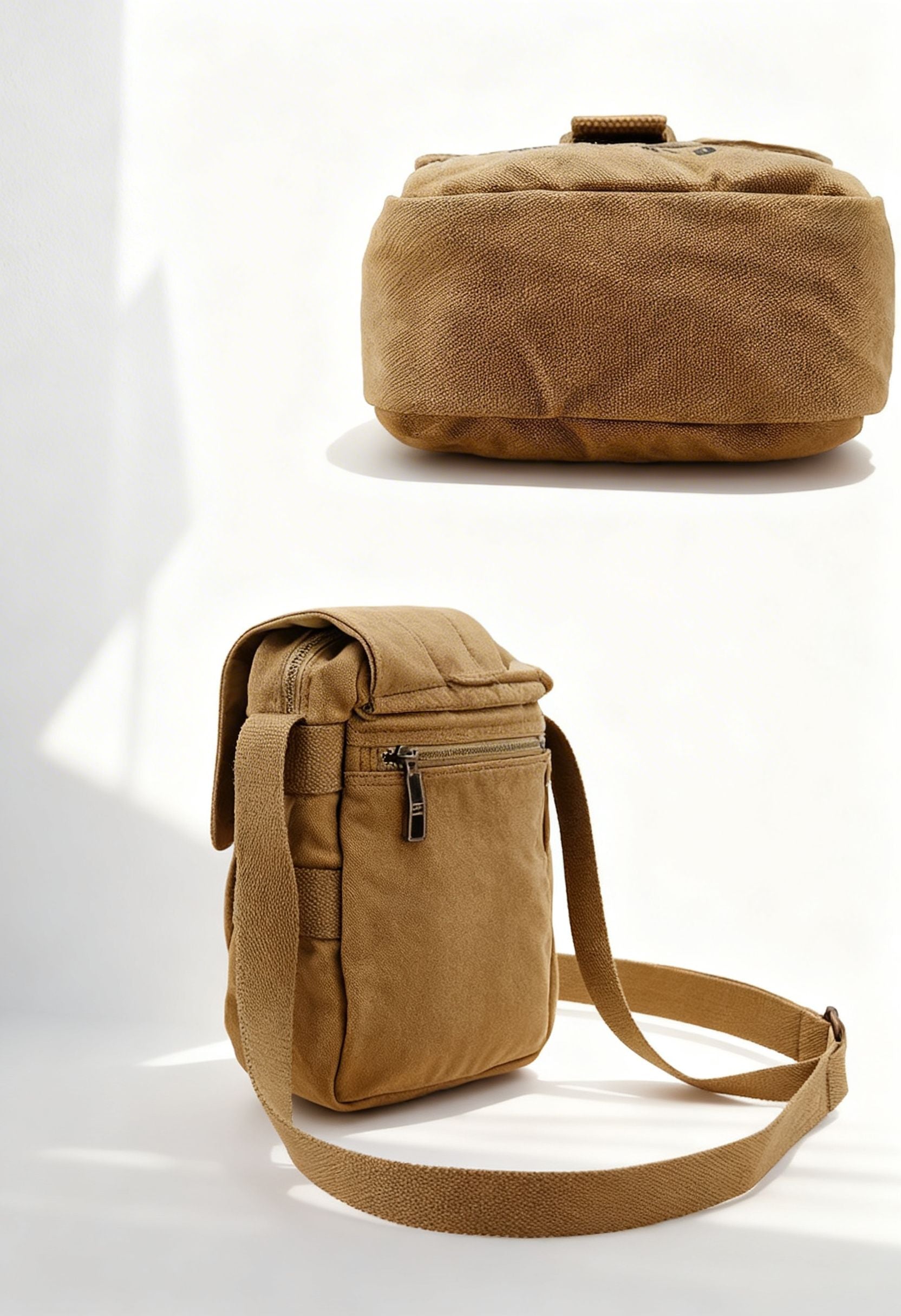 Satchel Bag CanvasSatch — Casual Messenger Shoulder Bag - Back Panel Anti-Theft Pocket