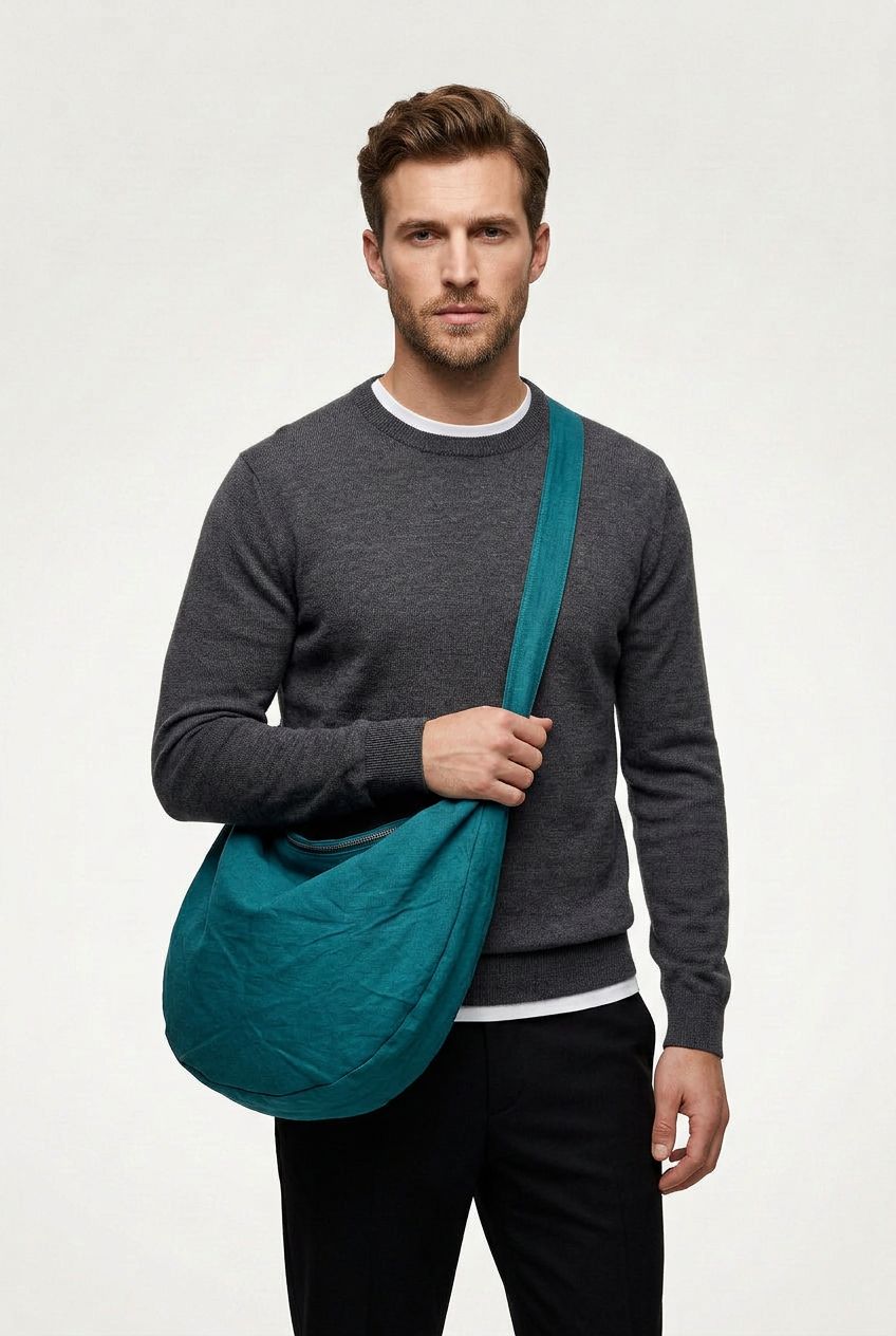 Menloft Shoulder Bag SeoulFlow – men's bag front view | Premium quality