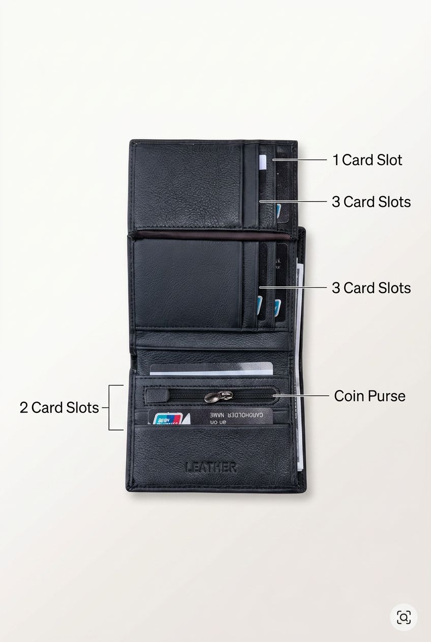 Elegant Vintage Leather Wallet for Modern Men | RFID Slim Leather... - Black - Men's Wallet