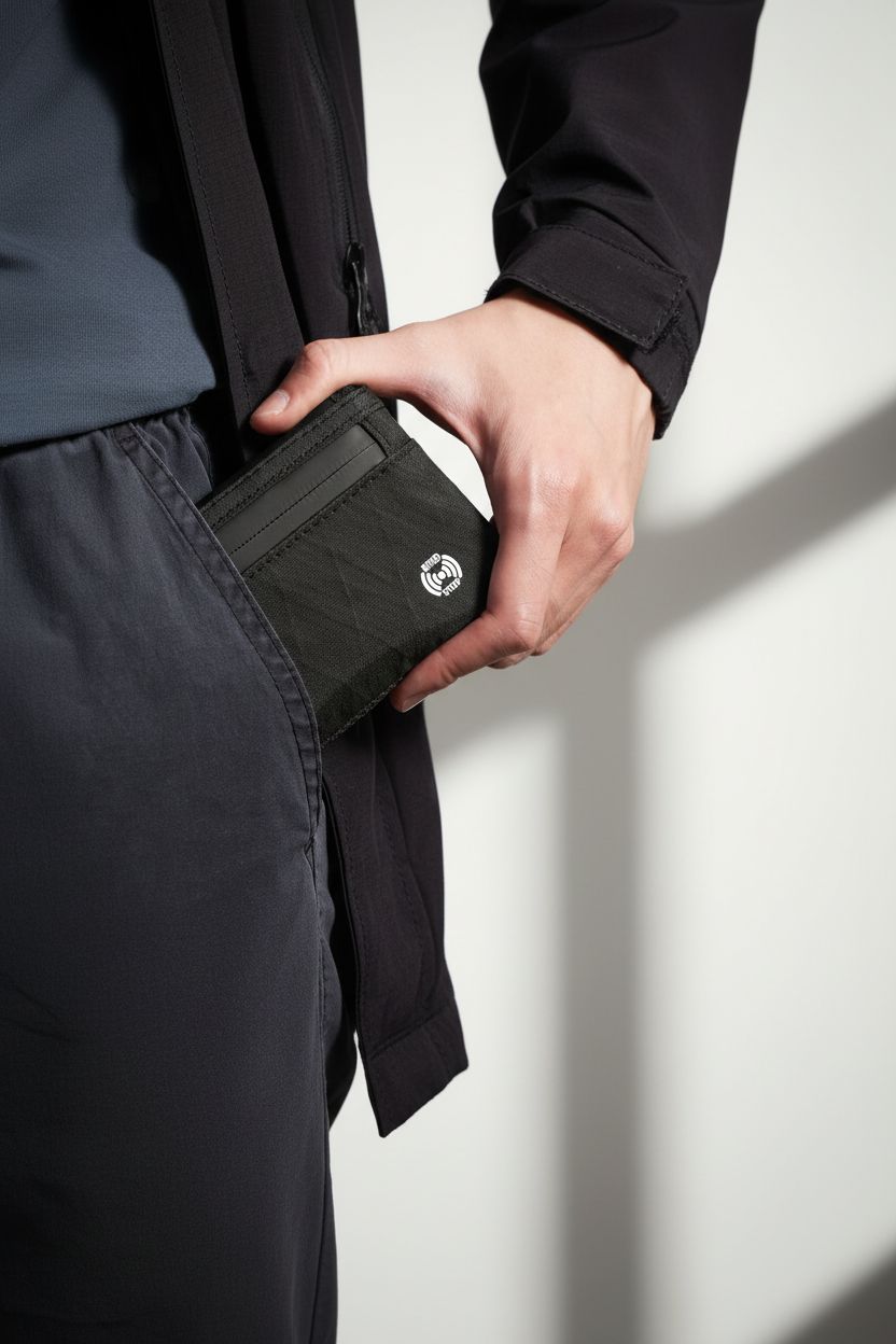 Slim Wallet SlimGuard Pro — RFID Blocking Credit Card Holder - Card Slots and ID Window Detail