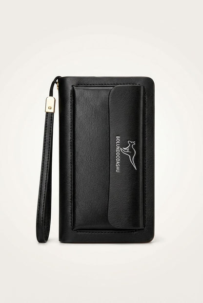 Sophisticated Men's Clutch Bag - Large Capacity & Style - Black - Men's Bag