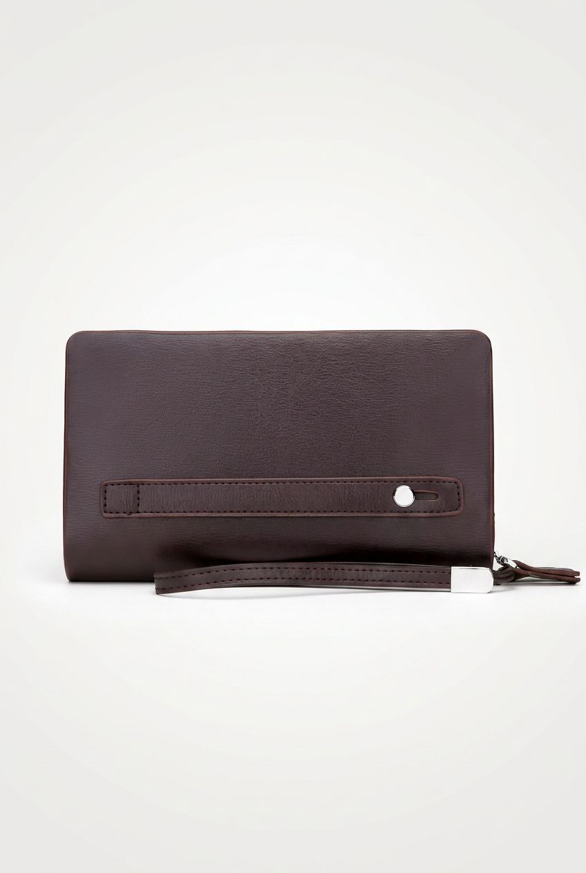 Sophisticated Men's Clutch Bag - Large Capacity & Style - Black - Men's Bag