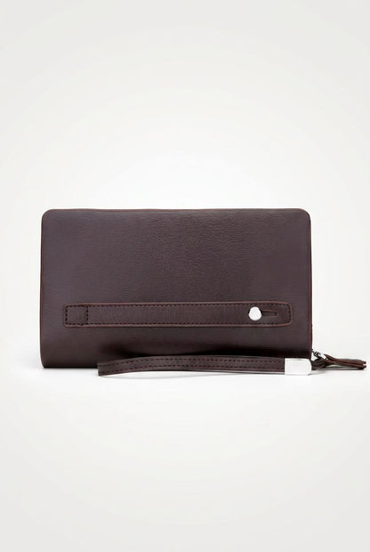Sophisticated Men's Clutch Bag - Large Capacity & Style - Black - Men's Bag