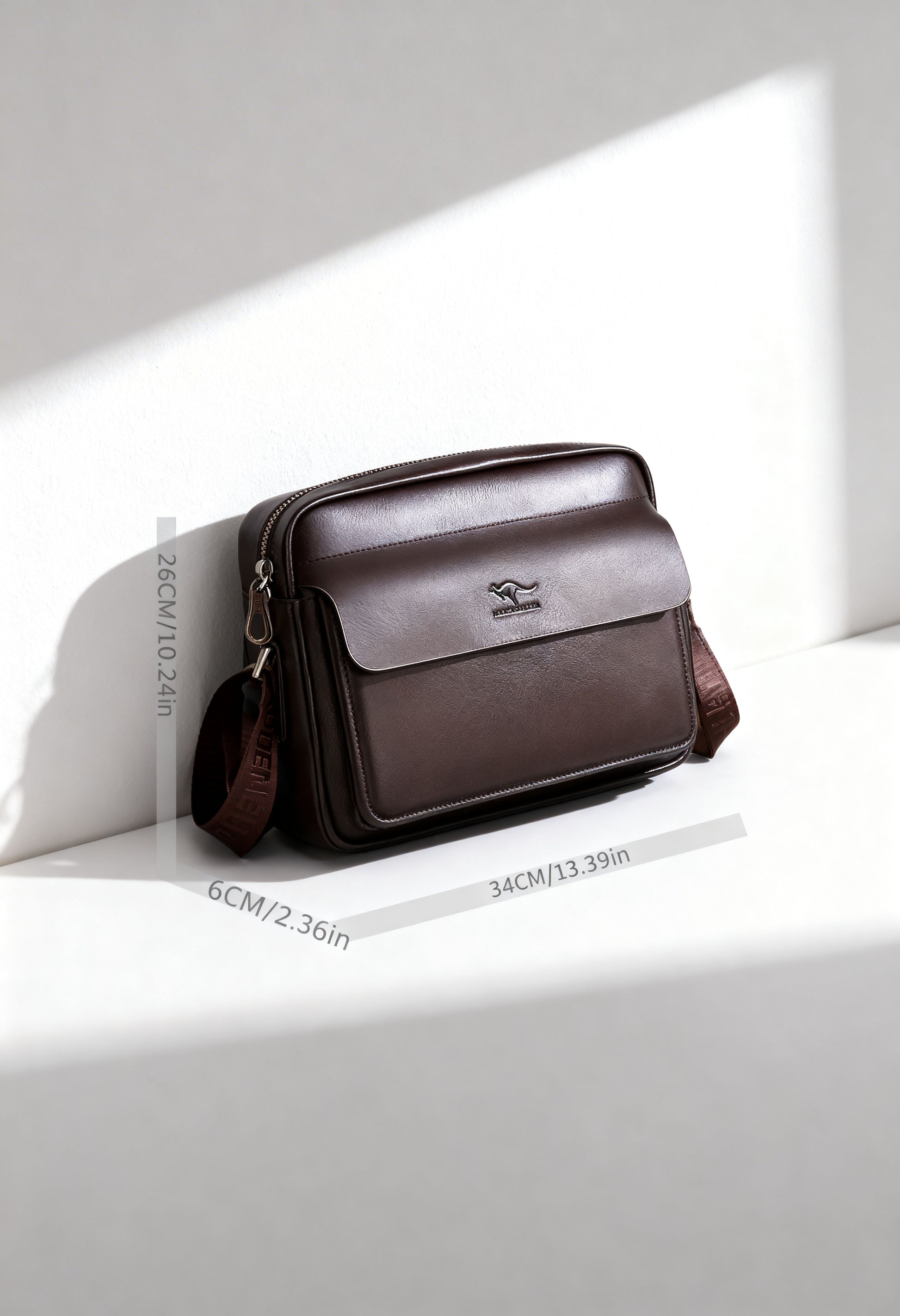 Sophisticated Men's Crossbody Business Bag - Side Profile Messenger Bag