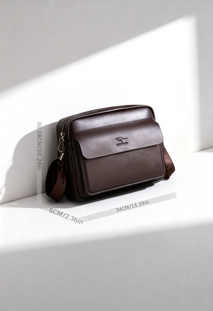 Sophisticated Men's Crossbody Business Bag - Side Profile Messenger Bag