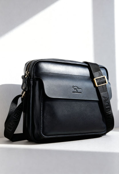 Sophisticated Men's Crossbody Business Bag - Black - Men's Bag