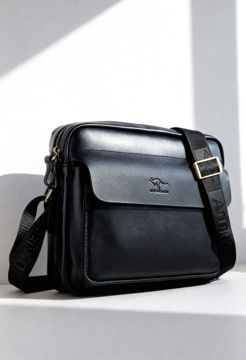 Sophisticated Men's Crossbody Business Bag - Black - Men's Bag
