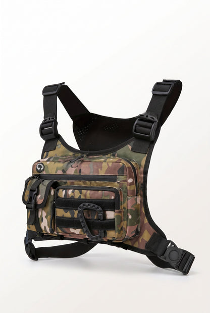 Tactical Outdoor Chest Bag Unisex Running Cycling EDC Vest Workouts Sports Chest Pack Rig for Men And Women